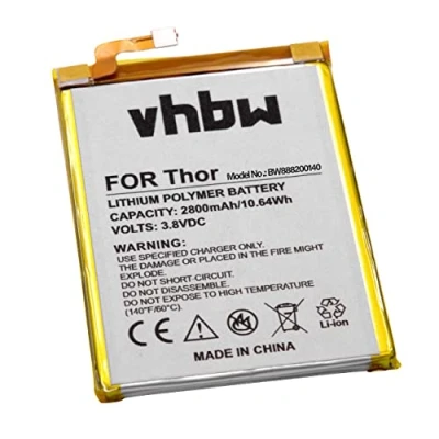 Abbildung von vhbw Akku kompatibel mit Vernee Thor Handy Smartphone Telefon (2800mAh, 3,8V, Li Polymer)