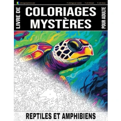Abbildung von reptiles et amphibiens Livre de Coloriages Mystères pour adulte Coloriage par Numéro Art Thérapie Anti Stress: 20 à ... (Livres adulte)