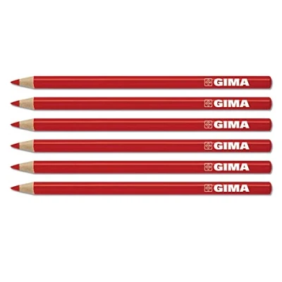 Abbildung von Gima Dermatographenstift, Hautmarker, dermatologische Bleistifte, 33176, 6 Stück, weiß