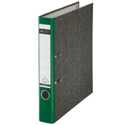 Abbildung von Leitz Qualitäts Ordner, 20er Pack, das Original, DIN A4 Aktenordner schmal, 5 cm breit, Wolkenmarmor Papier, Recycling Blauer Engel, Mit 180 Mechanik, Höchste Stabilität, Grün, 10505055