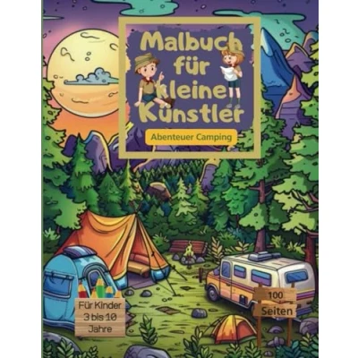 Abbildung von Malbuch für kleine Künstler: Abenteuer Camping