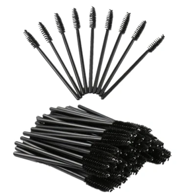 Abbildung von 300 Stk Einweg Wimpernbürste Augenbrauenbürstchen, Wimpernbürstchen für Mascara,Wimpern Augenbrauen Bürste, wimpernbürste, Wimpernverlängerung, Augen Make Up Tools(schwarz)