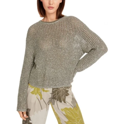 Abbildung von Marc Cain Rundhalspullover &quot;Noble Neutrals&quot; Premium Damenmode Luftiger Pullover Knitted in Germany, mit kleinen Pailletten