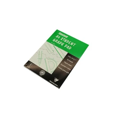Abbildung von Clairefontaine J104BZ Block Chartwell DIN A4, 70g, 0,25 mm/1,27 mm/2,54 mm Raster, 50 Blatt, 1 Block, weiß/hellgrün