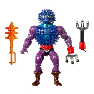 Abbildung von MASTERS OF THE UNIVERSE Actionfiguren He Man und Skeletor in der Retro Verpackung, Mini Comic Heft, 16 Gelenke, für Sammler Kinder ab 6 Jahren, HKM79