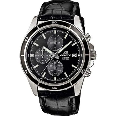 Abbildung von CASIO EDIFICE Chronograph EFR 526L 1AVUEF, Quarzuhr, Armbanduhr, Herrenuhr, Stoppfunktion, Datum, Neo Display