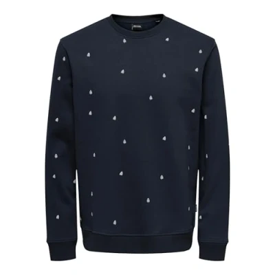 Abbildung von Only &amp; Sons Weicher Sweatshirt, Herren, Größe: XXL, Dunkelblau