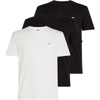 Abbildung von Tommy Jeans TEE 3 PACK Tshirt basic, Herren, Größe: 44, Ecru black