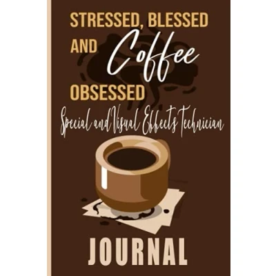 Abbildung von Stressed, Blessed and Coffee Special Visual Effects Technician Journal: Themed cover art gift for writing, diary or work