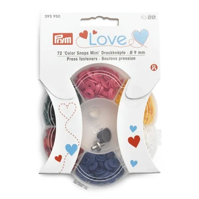 Abbildung von Prym 393950, 6 Farben Druckknöpfe Jersey, Love, 9 mm, Plastic, mm