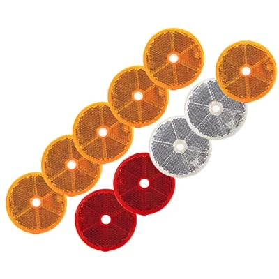 Abbildung von DOJA Barcelona Anhänger Reflektor Rechteckig Mix Universal Pack 10 Beleuchtung, Dreieck Rückstrahler, Auto Reflektoren, Motorrad Reflektorband, Wohnwagen Katzenaugen Selbstklebend