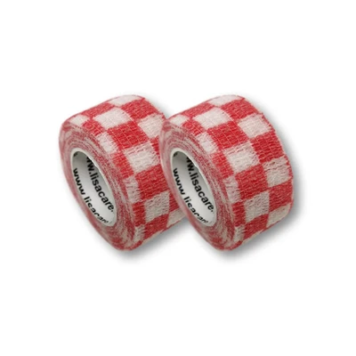 Abbildung von LisaCare Fingerpflaster 2,5cm x 4,5m 2er Karo Rot 2 St