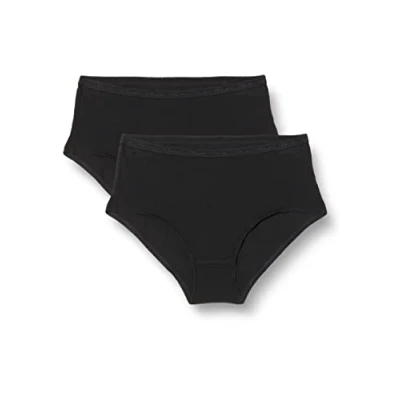 Abbildung von Playtex Damen Midi Höschen aus Bio Baumwolle x2 Slip, Weiss, 4XL