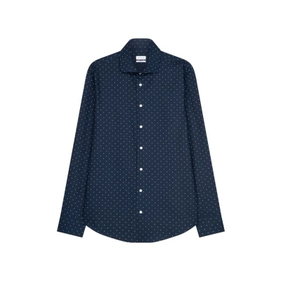 Abbildung von Seidensticker Herren Slim Fit Langarm Hemd, Dunkelblau, 41 EU