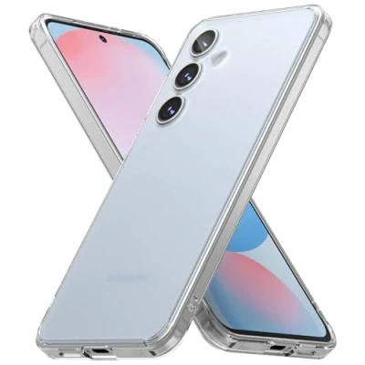 Abbildung von Ringke Fusion Case [Fingerabdruckresistent] Kompatibel mit Samsung Galaxy S24 FE Hülle, Matt Anti Fingerabdruck Hart PC Kratzer Rückenteil Stoßfestes TPU Bumper Schutz Handyhülle Matte Clear