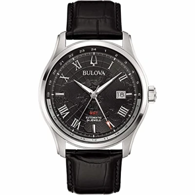 Abbildung von Bulova Herren Analog Automatik Uhr mit Leder Armband 96B387