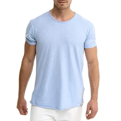Abbildung von Indicode Herren Willbur Tee T Shirt mit Rundhals Ausschnitt Herrenshirt Sommershirt Sky Way XL