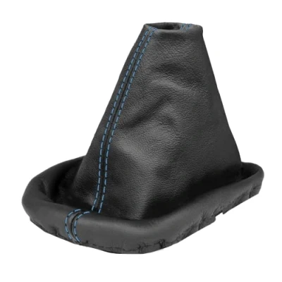 Abbildung von L &amp; P Car Design L&amp;P A0032 Schaltsack Schaltmanschette kompatibel mit VW Passat 3B B5 3BG 100% Echtleder Leder Schwarz Naht Blau