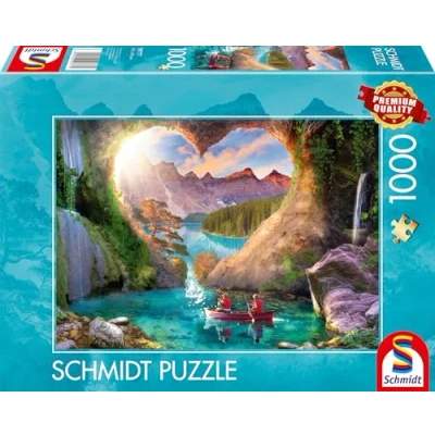 Abbildung von Schmidt Spiele Puzzle 1000 Teile Ausblick mit Herz 59777, Puzzleteile