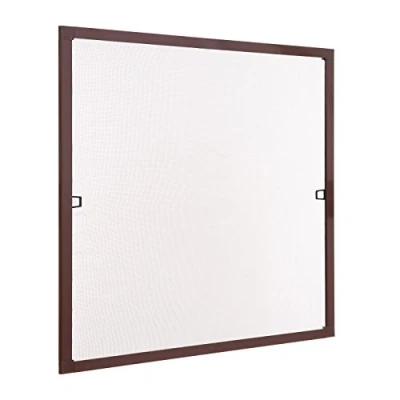Abbildung von Ventanara® Insektenschutz Fliegengitter Fenster Spannrahmen Braun RAL 8017 130 x 150 cm