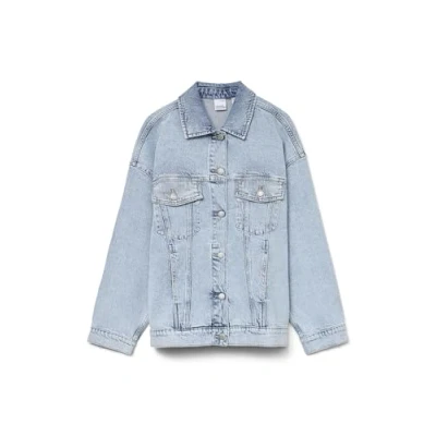 Abbildung von Vero Moda Curve Vmctessa Jacket Jeansjacke, Damen, Größe: 44, Light blue denim