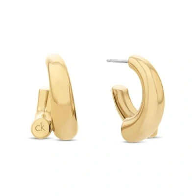 Abbildung von Calvin Klein Spiral Ohrringe goldcoloured, Damen, Größe: One Size, Gold coloured