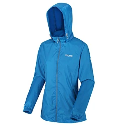 Abbildung von Regatta Damen Jacke, leicht, Corinne IV, wasserdicht und atmungsaktiv, Mesh gefüttert, mit Kapuze für Wandern, aktives wasserdichte Shell, Damen, RWW304 M0X08L, blau (Blue Aster), 41