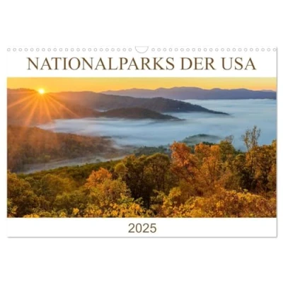 Abbildung von Nationalparks der USA (Wandkalender 2025 DIN A3 quer), CALVENDO Monatskalender