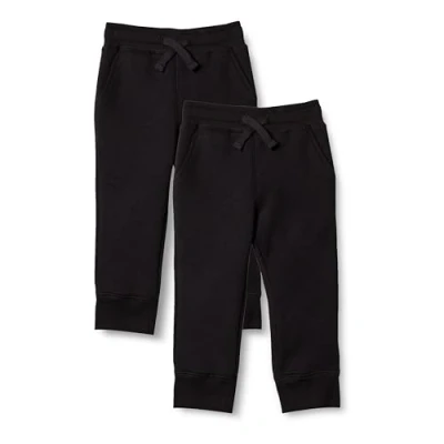 Abbildung von Amazon Essentials Jungen Fleece Jogginghose, 2er Pack, Schwarz, 11 12 Jahre