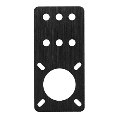 Abbildung von Tonysa Aluminium Schrittmotor Montageplatte, Befestigungsplatte für Nema 17 Schrittmotoren 3D Druckerzubehör (schwarz)