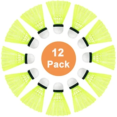 Abbildung von SenluKit Pro Nylon Federball, 12er Dose, Premium Gänsefeder Badminton Set, Bälle Naturfederbälle mit hoher Stabilität und Haltbarkeit, Federball Training Badmintonbälle für Bewegung, Unterhaltung