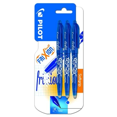 Abbildung von Pilot Frixion Ball Kugelschreiber, radierbar, Blau, 3 Stück