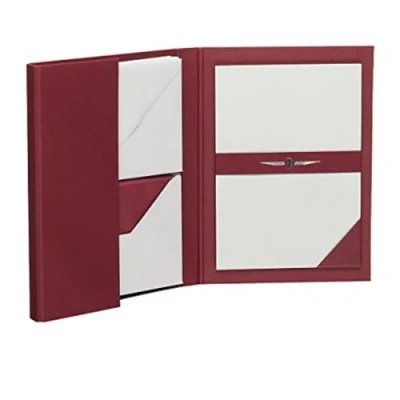 Abbildung von Rössler Papier 1026831170 Paper Royal Briefpapiermappe DIN A5/C6, 15/15, bordeaux/eisgrau gerippt