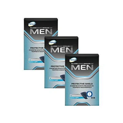 Abbildung von Tena Men Protective Shield Extra Light für leichte Blasenschwäche / Inkontinenz 3er Pack (3 x 14 Stück)