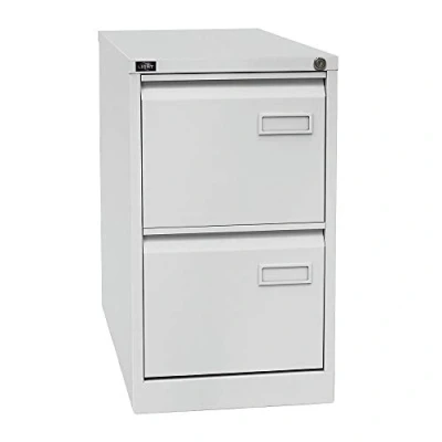 Abbildung von BISLEY Light Hängeregistraturschrank, einbahnig, DIN A4, 2 HR Schubladen, Metall, 645 Lichtgrau, 62.2 x 41.3 71.1 cm