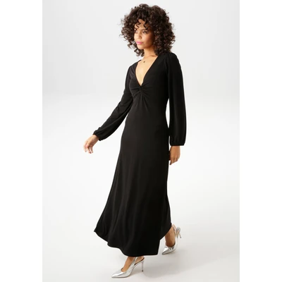 Abbildung von Aniston CASUAL Maxikleid, mit raffiniertem Knoten am Dekolleté NEUE KOLLEKTION