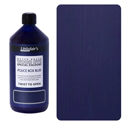 Abbildung von Littlefair&#039;s Holzfarbe auf Wasserbasis, spezielle Farben, Polizeibox, Blau (1 l)