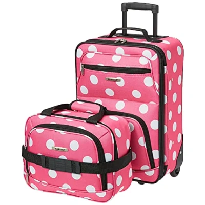 Abbildung von Rockland Modisches Softside Gepäck Set, Pinke Punkte, Einheitsgröße, Set