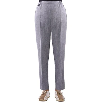 Abbildung von Eitex Damen Seniorenhose Schlupfhose mit Gummizug Kurzgröße ideal für pflegebedürftige Omas einfach anzuziehen und super pflegeleicht (38/40, grau meliert)