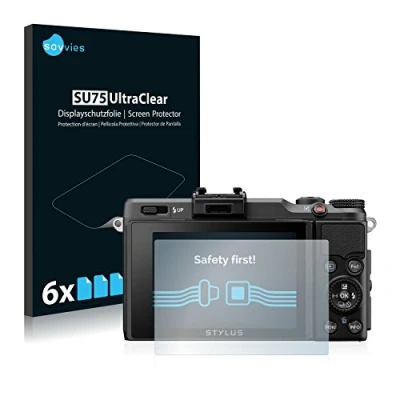 Abbildung von Savvies 6 Stück Schutzfolie für Olympus Stylus XZ 2 Displayschutz Folie Ultra Transparent