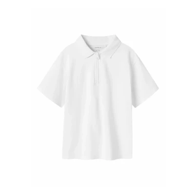 Abbildung von Name it Regular FIT Poloshirt für Kinder, Größe: 146/152, Bright white