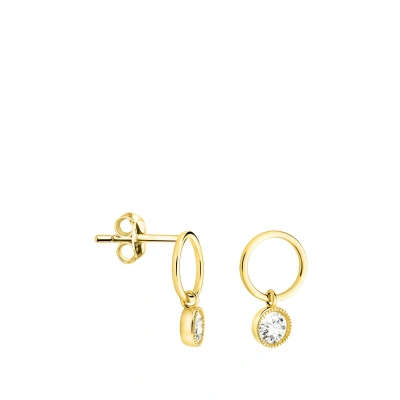 Abbildung von Sofia Milani Circle Zirconia Ohrringe goldcoloured, Damen, Größe: One Size, Gold coloured