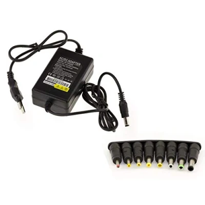 Abbildung von KALEA INFORMATIQUE Netzteil 220V auf 12V DC 2A Wird mit 8 anpassbaren Endstücken geliefert.