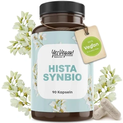 Abbildung von Yes Vegan® Hista Synbio (90 Kapseln) Milchsäurebakterien und Bifidobaktieren, 20 Mrd. Keimen 1x90 St