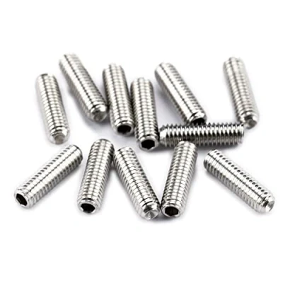 Abbildung von Musiclily Pro Metrisch M3X10mm Edelstahl Saitenreiter Höhe Schrauben für Import Strat Tele Style E Gitarre Brücke,Original Farbe (12er Set)