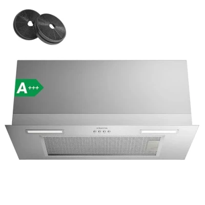 Abbildung von CIARRA CBCS6926A A+++ Einbau Dunstabzugshaube Lüfterbaustein 60 cm breit 650 m3/h Abluft Einbauhaube Warme LED Beleuchtung 3 Leistungsstufen mit CBCF003 Aktivkohlefilter