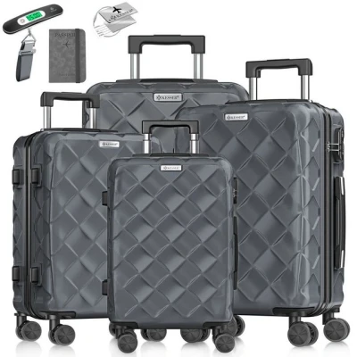 Abbildung von KESSER Kofferset, 4 teilig ABS Hartschalenkoffer mit Zahlenschloss, Waage &amp; Brieftasche