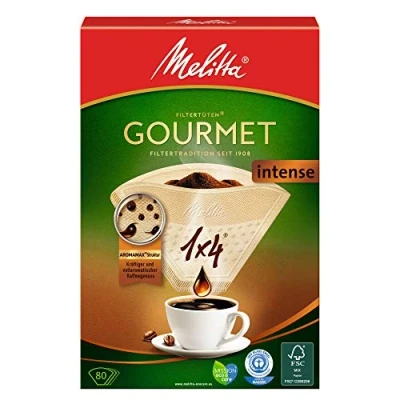 Abbildung von Melitta® Filtertüten® Gourmet® Intense, 1x4®, naturbraun, 80 Filtertüten, von FROG.coffee