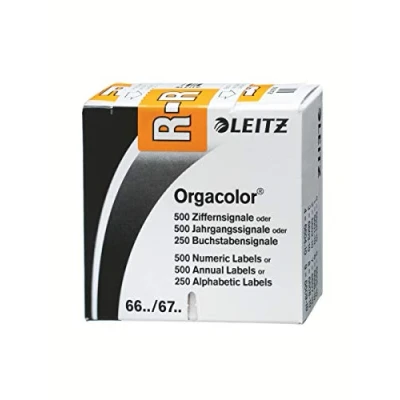 Abbildung von Leitz 66271000 Orgacolor Buchstabensignal R, 250 Stück, orange