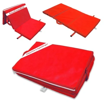 Abbildung von Best For Kids Klappmatratze für das Reisebett 120 x 60 cm in 5 Farben (Rot)